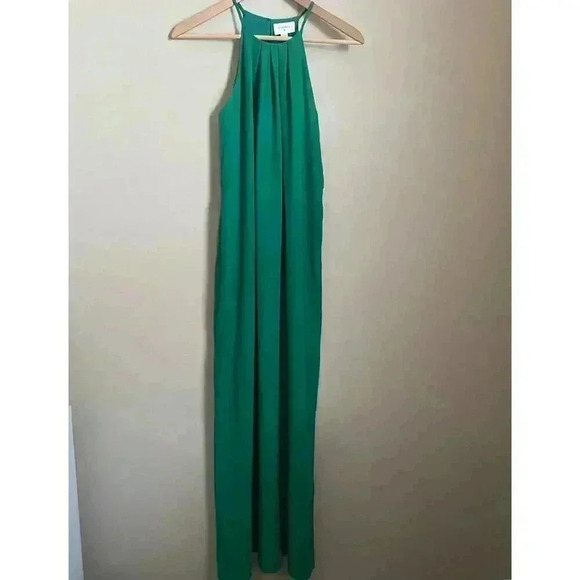 Everly High Neck Maxi Dress Green Size XS - Picture 9 of 9